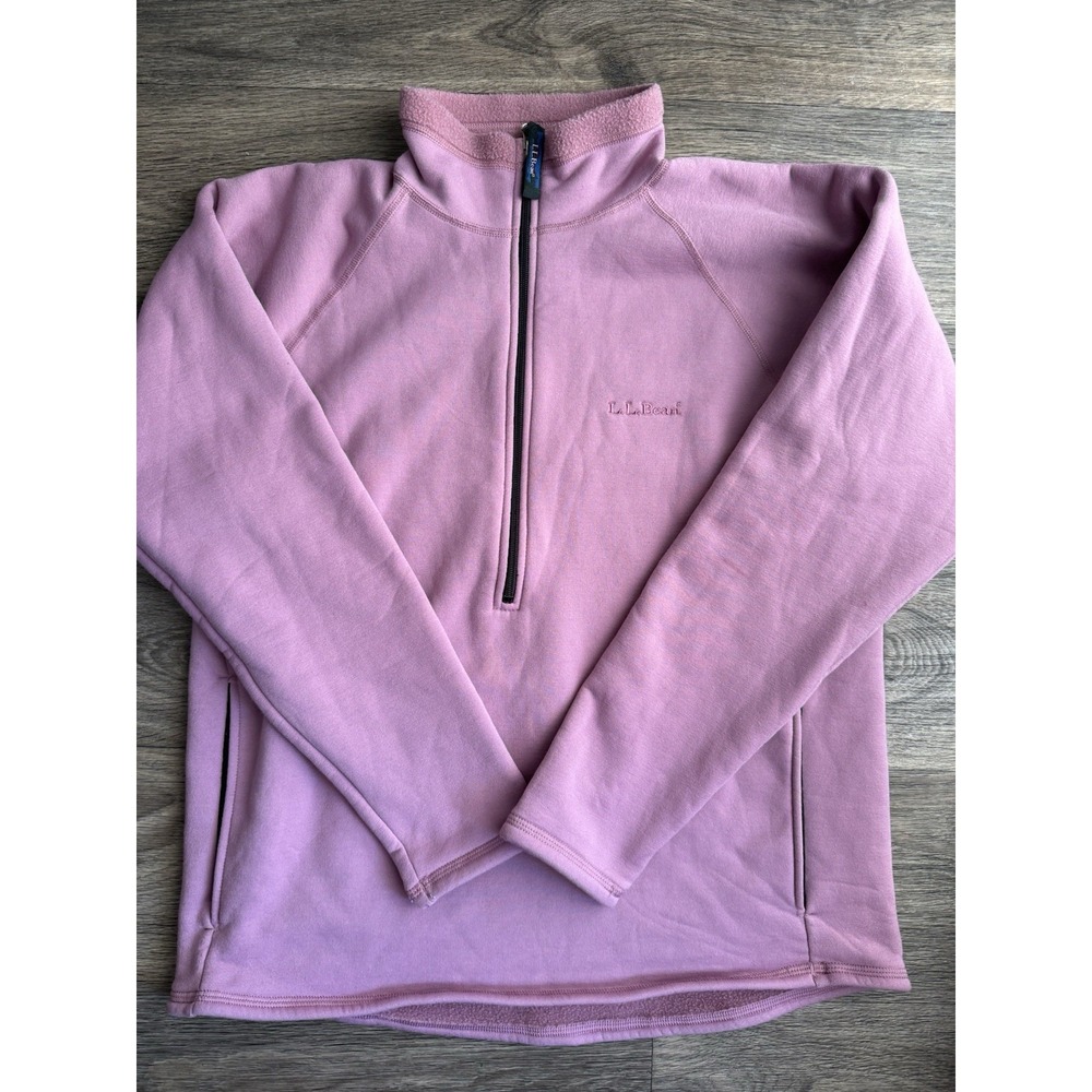 L.L.‎ Bean 1/2 Zip Pullover Sweatshirt Pink Mauve Women's Size Medium